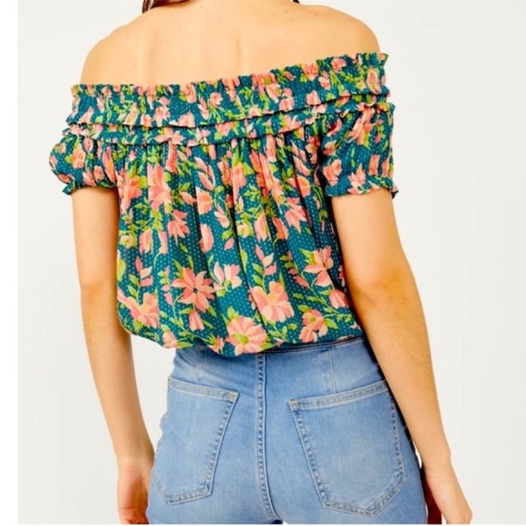 Free People Suki Blouse in Garden Combo Size Small NWT - Picture 2 of 9